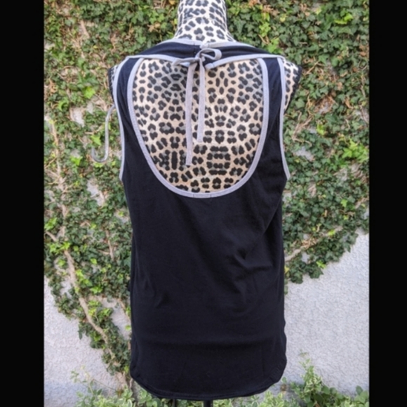 Splendid Black with grey trim halter tank top - XL - Picture 3 of 11